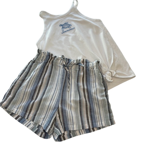 Abercrombie Kids Tank & Chelsea & Violet Paper bag Shorts Girls Size Medium - Picture 2 of 14